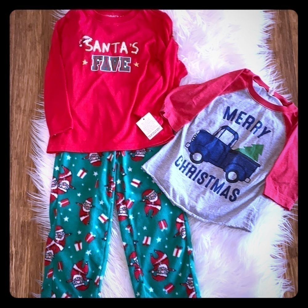 Holiday Long-Sleeve Shirt and BNWT Pajamas Bundle